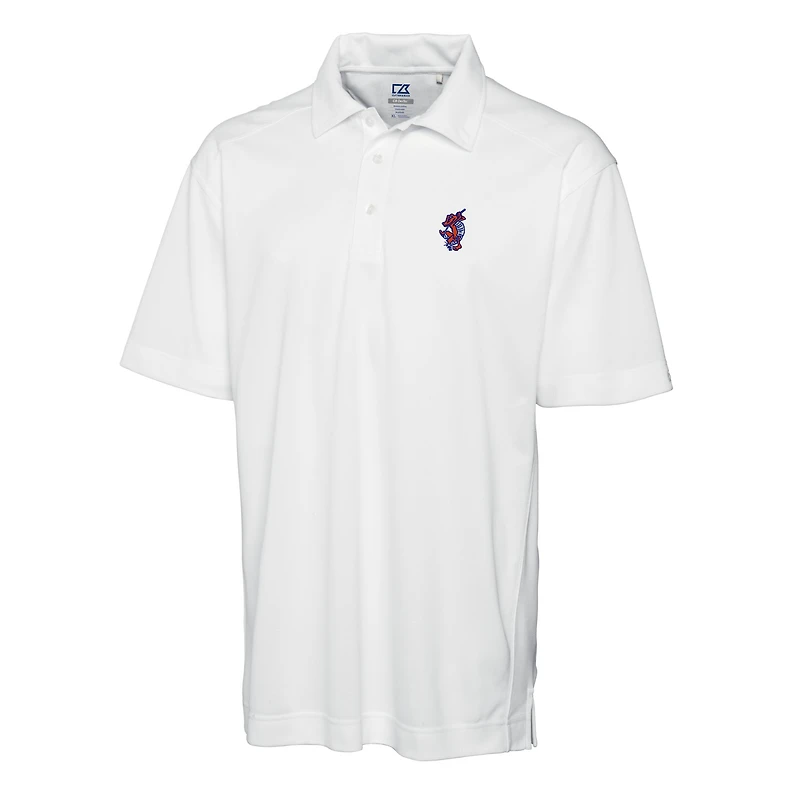Men's Cutter & Buck White Florida Gators Swinging Gator DryTec Genre Textured Solid Polo
