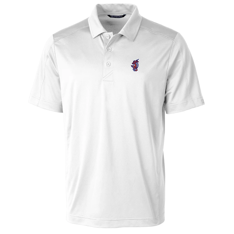 Men's Cutter & Buck White Florida Gators Swinging Gator Prospect Textured Stretch Polo