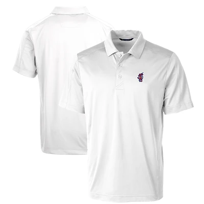 Men's Cutter & Buck White Florida Gators Swinging Gator Prospect Textured Stretch Polo