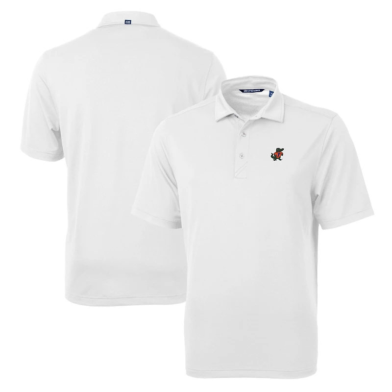 Polo recyclé Virtue Eco Pique blanc Cutter & Buck pour homme, équipe Florida Gators, grandes tailles