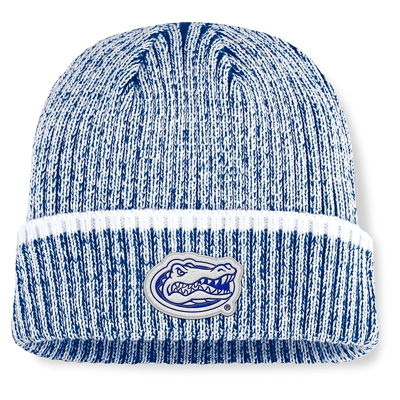 Bonnet en tricot à revers Fanatics Royal/White Florida Gators Haze pour homme