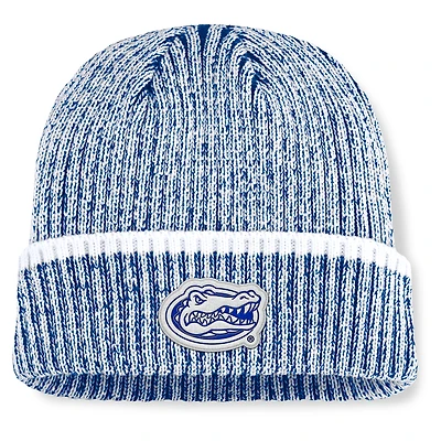 Bonnet en tricot à revers Fanatics Royal/White Florida Gators Haze pour homme