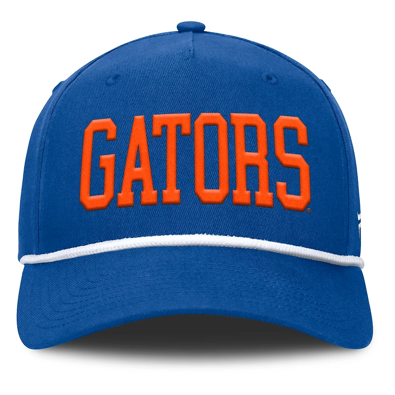 Casquette ajustable Fanatics Royal Florida Gators pour homme, motif corde de balle de faute