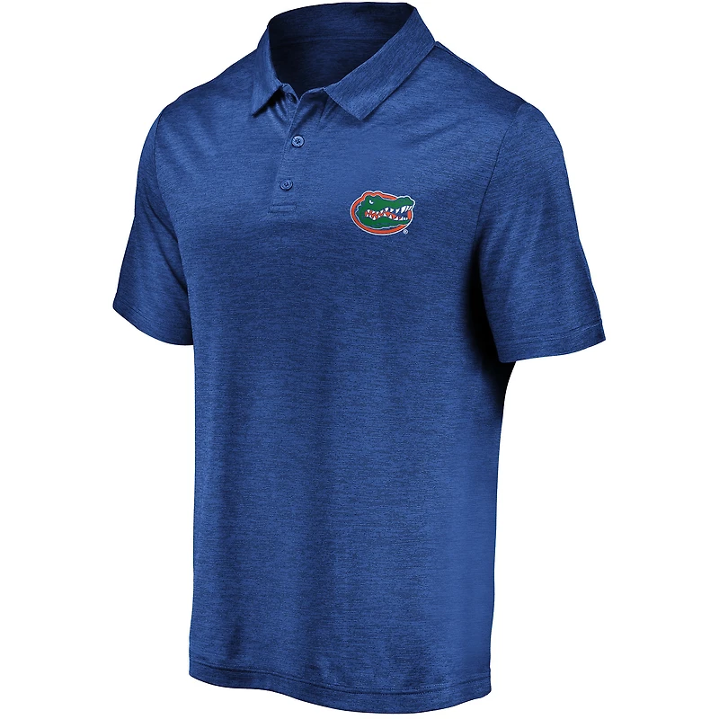Polo strié avec logo principal Fanatics Royal Florida Gators pour hommes