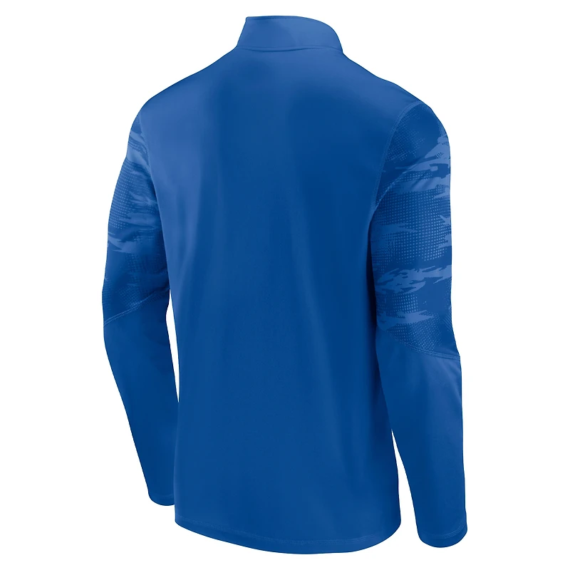 Haut à quart de zip Fanatics Royal Florida Gators Ringer pour hommes