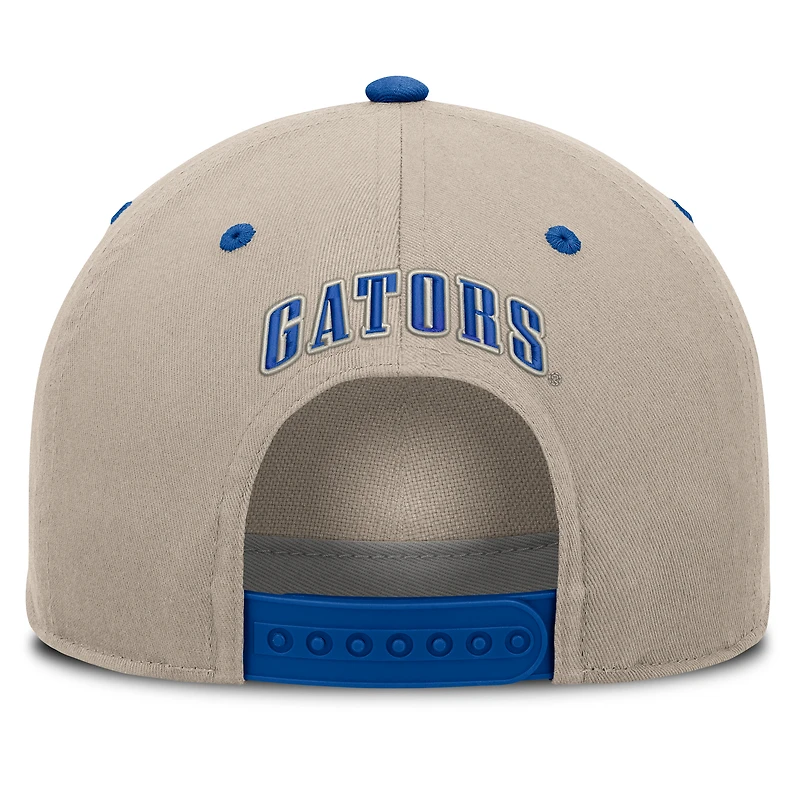 Men's Fanatics  Stone/Royal Florida Gators Veteran Two-Tone Adjustable Hat
