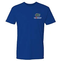 T-shirt FloGrown Royal Florida Gators pour homme, motif affiche répétée