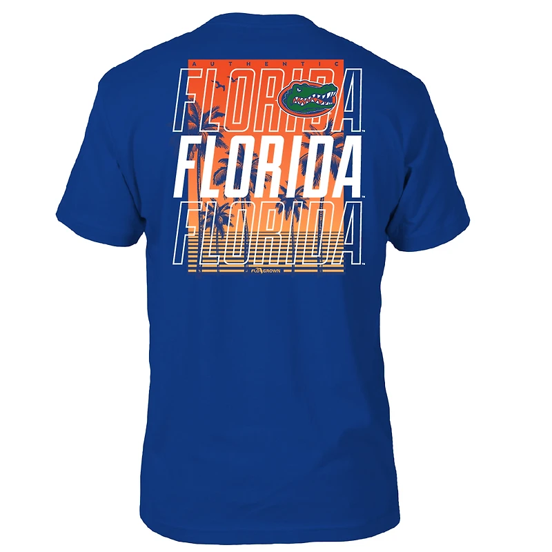 T-shirt FloGrown Royal Florida Gators pour homme, motif affiche répétée