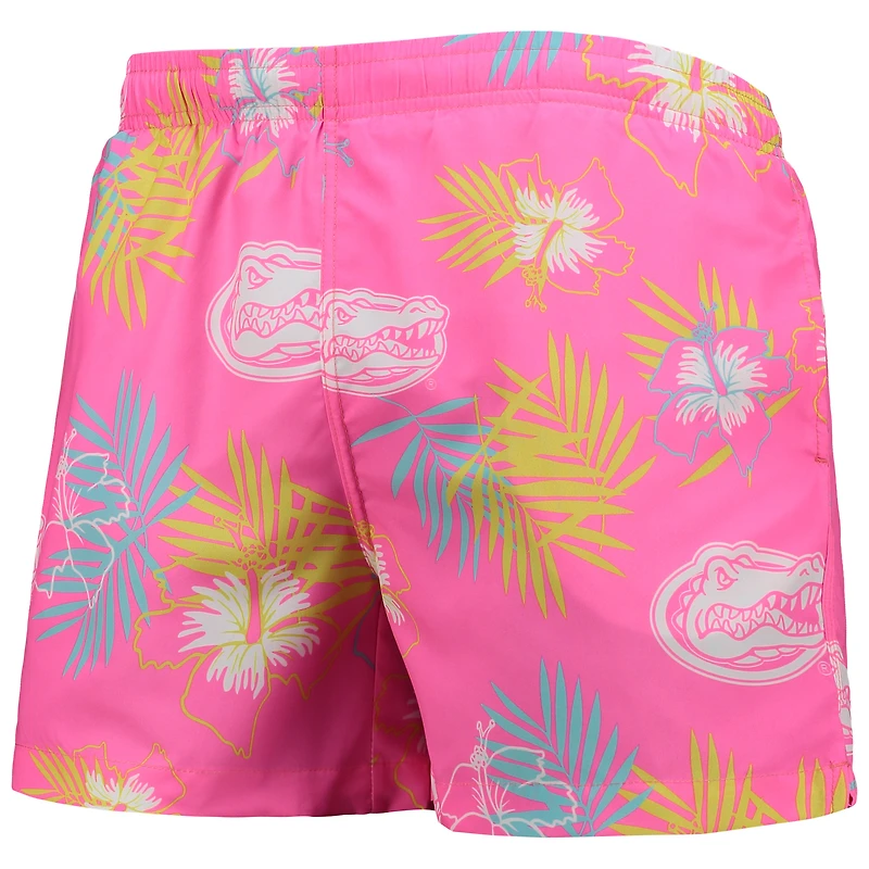 Men's FOCO Pink Florida Gators Neon Floral Swim Trunks