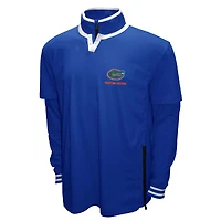 Men's Franchise Club Royal Florida Gators 3-in-1 Double-Down T-Shirt & Quarter-Zip Pullover Set