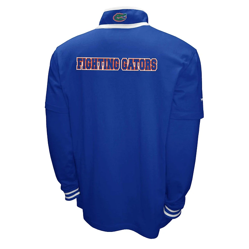 Men's Franchise Club Royal Florida Gators 3-in-1 Double-Down T-Shirt & Quarter-Zip Pullover Set