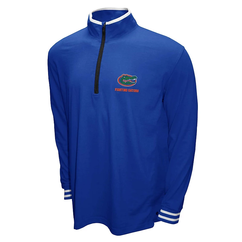 Men's Franchise Club Royal Florida Gators 3-in-1 Double-Down T-Shirt & Quarter-Zip Pullover Set