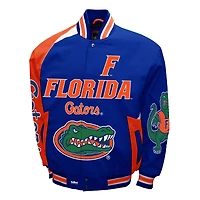 Men's Franchise Club Royal Florida Gators Spirit Cotton Twill Full-Snap Jacket