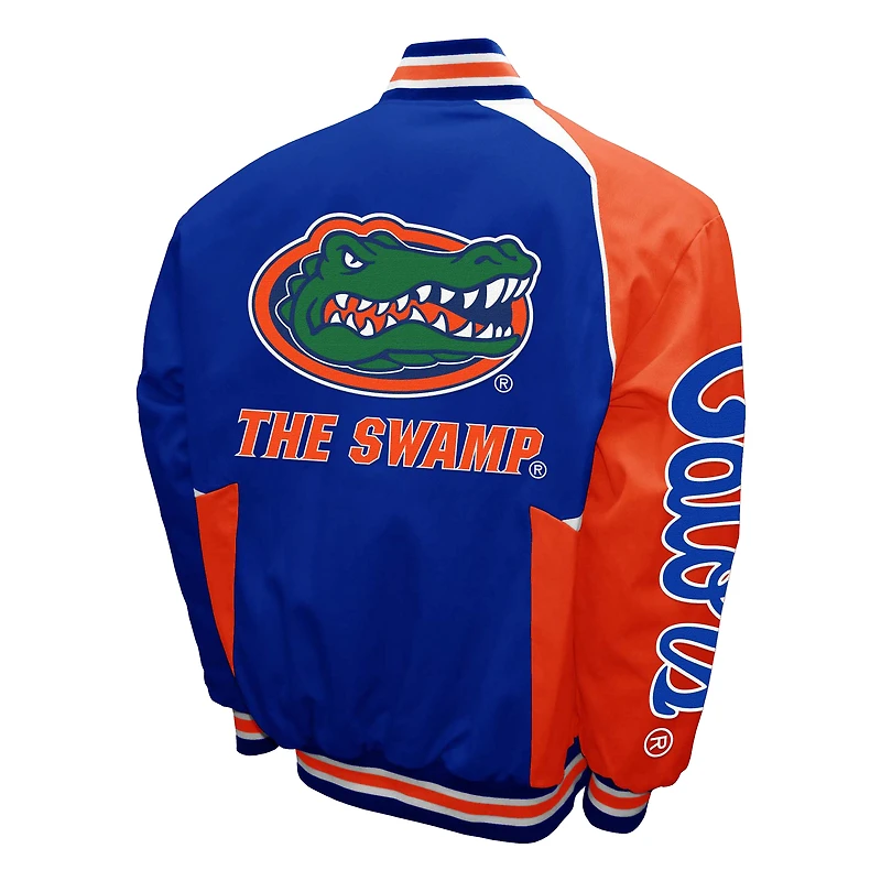 Men's Franchise Club Royal Florida Gators Spirit Cotton Twill Full-Snap Jacket
