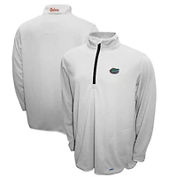 Men's Franchise Club White Florida Gators Breeze Quarter-Zip Pullover