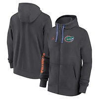 Men's Jordan Brand Anthracite Florida Gators 2024 Sideline Full-Zip Hoodie