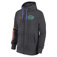 Men's Jordan Brand Anthracite Florida Gators 2024 Sideline Full-Zip Hoodie