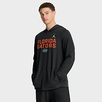 T-shirt à capuche et manches longues Jordan Brand noir Florida Gators 2025 Sideline Dri-FIT pour homme