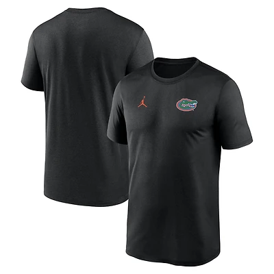 T-shirt Jordan Brand noir Florida Gators 2025 Sideline avec petit logo Legend Dri-FIT pour homme