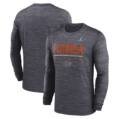 T-shirt à manches longues Jordan Brand Royal Florida Gators Sideline Velocity Dri-FIT pour homme