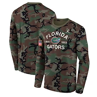 T-shirt à manches longues Jordan Brand Camo Florida Gators 2025 Military Appreciation Legend Dri-FIT pour homme