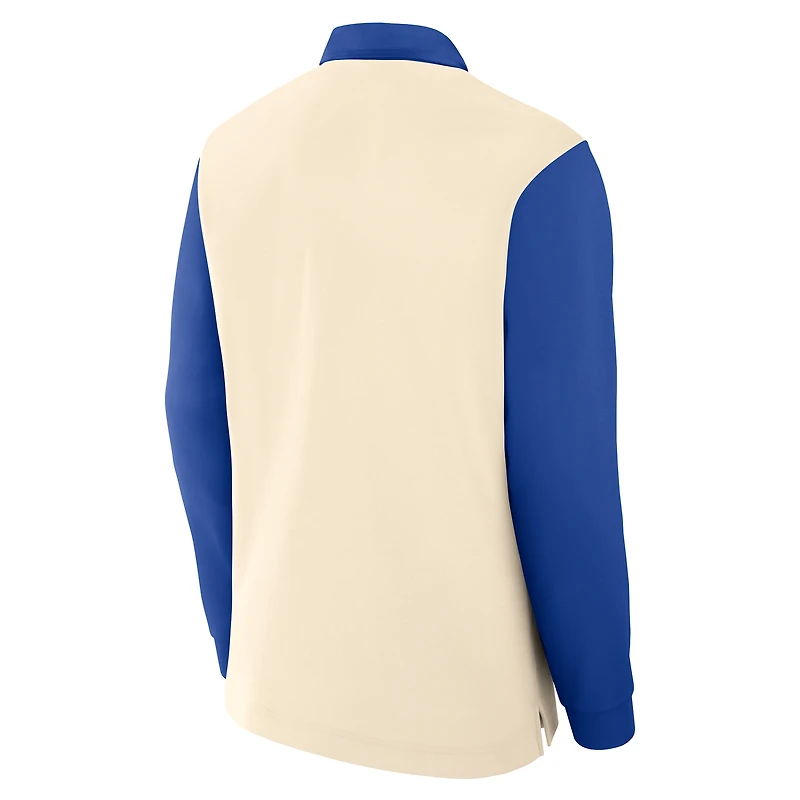 Men's Jordan Brand Cream/Royal Florida Gators Rugby Long Sleeve Shirt