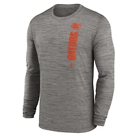 T-shirt à manches longues Jordan Brand gris Florida Gators 2024 Sideline Velocity Dri-FIT pour homme