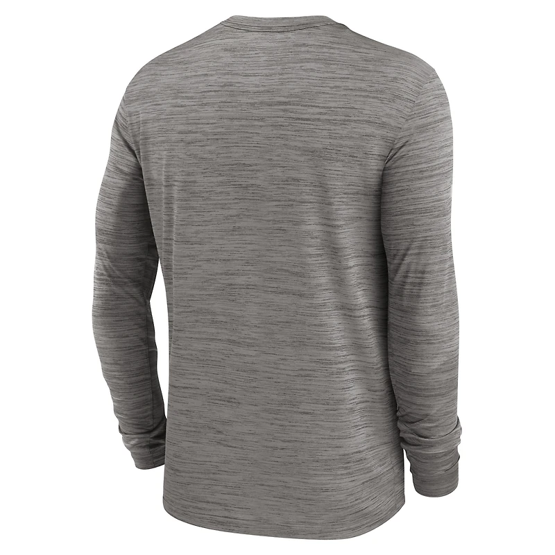 T-shirt à manches longues Jordan Brand gris Florida Gators 2024 Sideline Velocity Dri-FIT pour homme