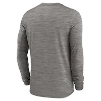 T-shirt à manches longues Jordan Brand gris Florida Gators 2024 Sideline Velocity Dri-FIT pour homme