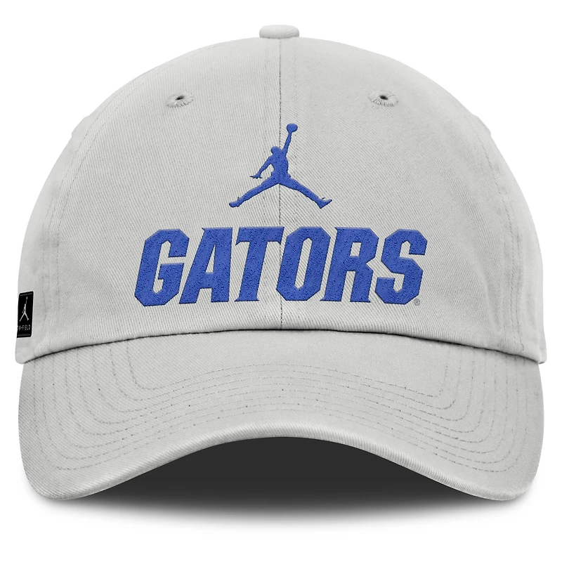 Men's Jordan Brand Gray Florida Gators 2025 On-Field Gameday Club Adjustable Hat