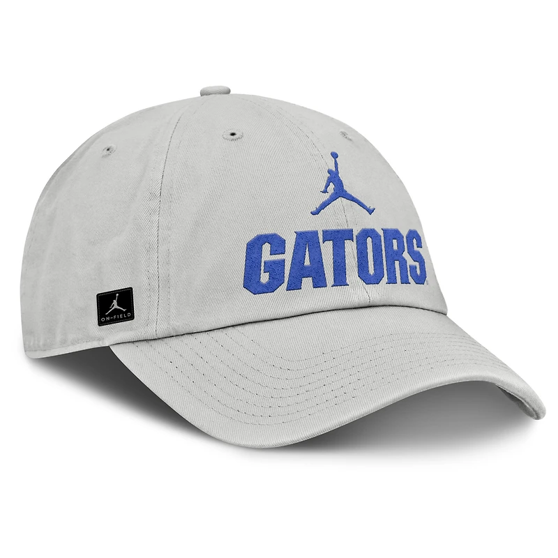 Men's Jordan Brand Gray Florida Gators 2025 On-Field Gameday Club Adjustable Hat