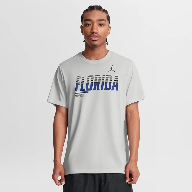 T-shirt Jordan Brand gris Florida Gators Sideline Legend Dri-FIT pour homme