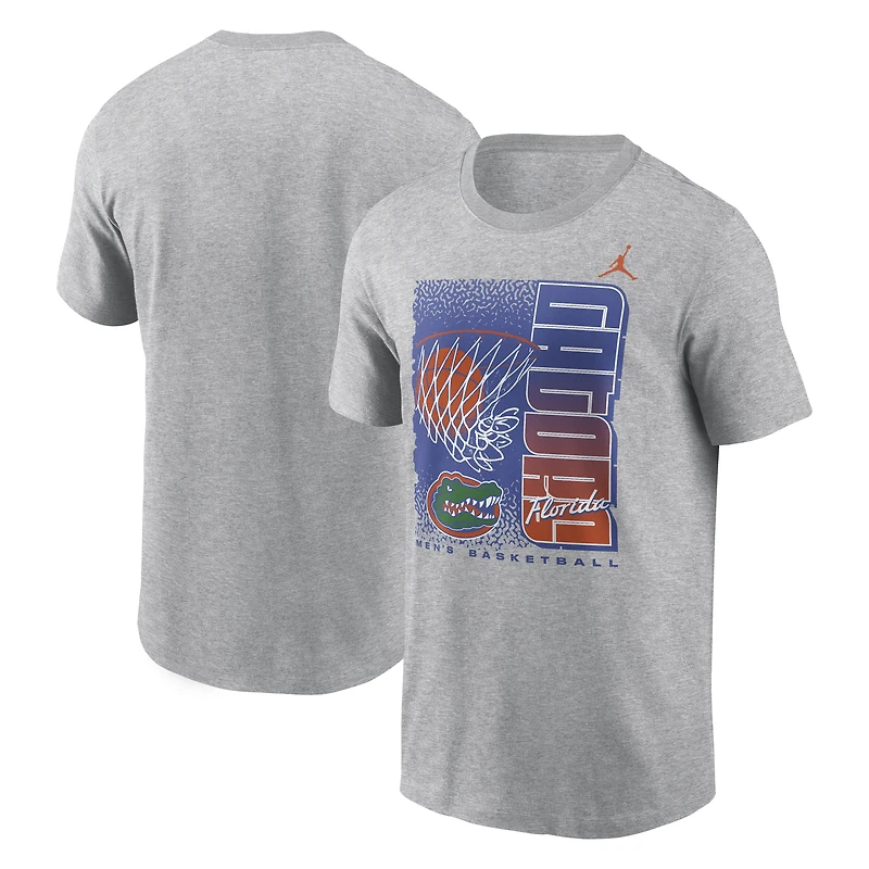 Men's Jordan Brand Heather Gray Florida Gators Basketball Refresh T-Shirt