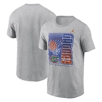 Men's Jordan Brand  Heather Gray Florida Gators Basketball Refresh T-Shirt