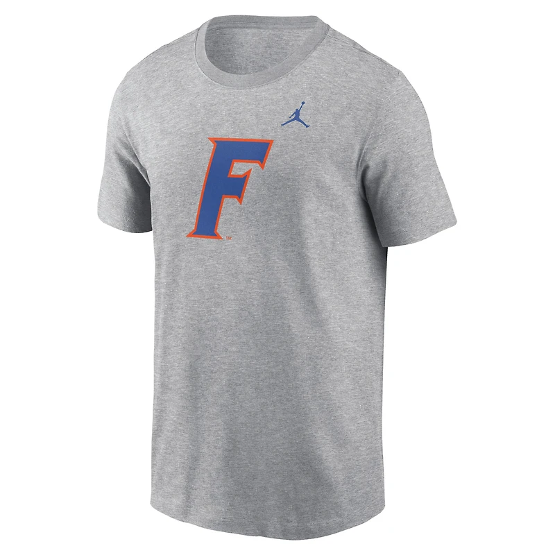 Men's Jordan Brand Heather Gray Florida Gators Primetime Alternate Logo T-Shirt