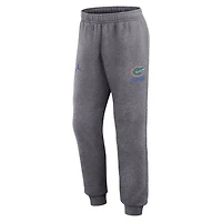 Men's Jordan Brand Heather Gray Florida Gators Primetime Club Fleece Jogger Pants