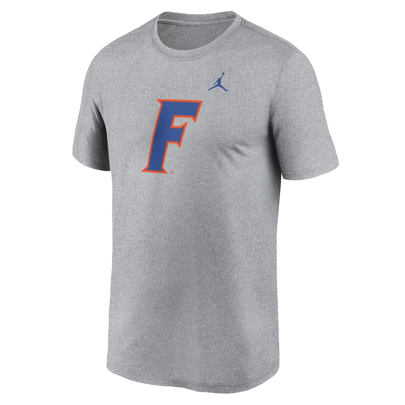 T-shirt Jordan Brand gris chiné pour homme avec logo alternatif Primetime Legend des Florida Gators