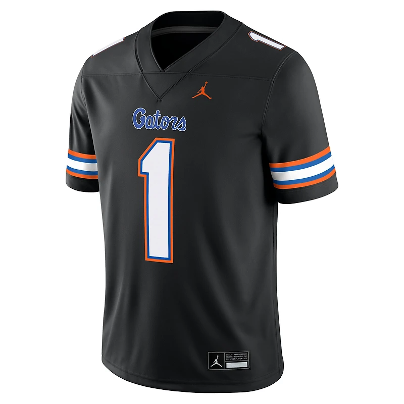 Maillot Jordan Brand #1 noir pour homme, modèle alternatif des Florida Gators