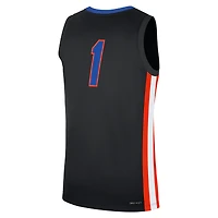 Men's Jordan Brand #1 Black Florida Gators Alternate Replica Jersey