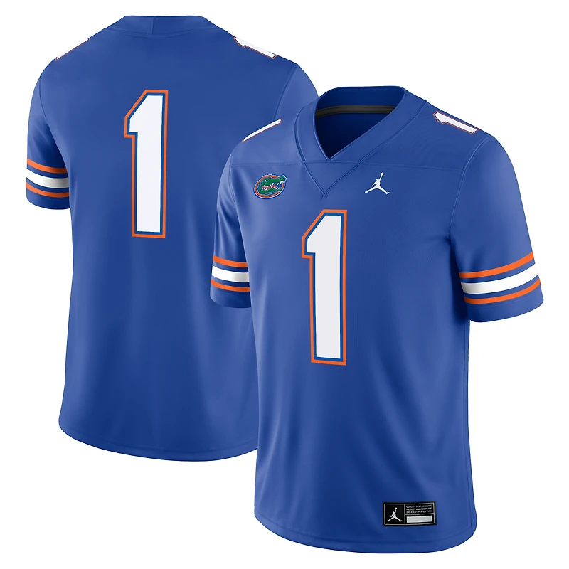 Maillot de match Jordan Brand n° 1 Royal Florida Gators pour homme