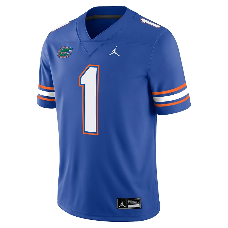 Maillot de match Jordan Brand n° 1 Royal Florida Gators pour homme