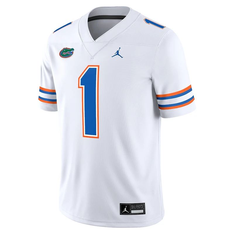 Maillot de match Jordan Brand n° 1 blanc des Florida Gators pour homme