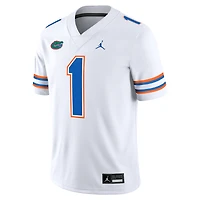 Maillot de match Jordan Brand n° 1 blanc des Florida Gators pour homme