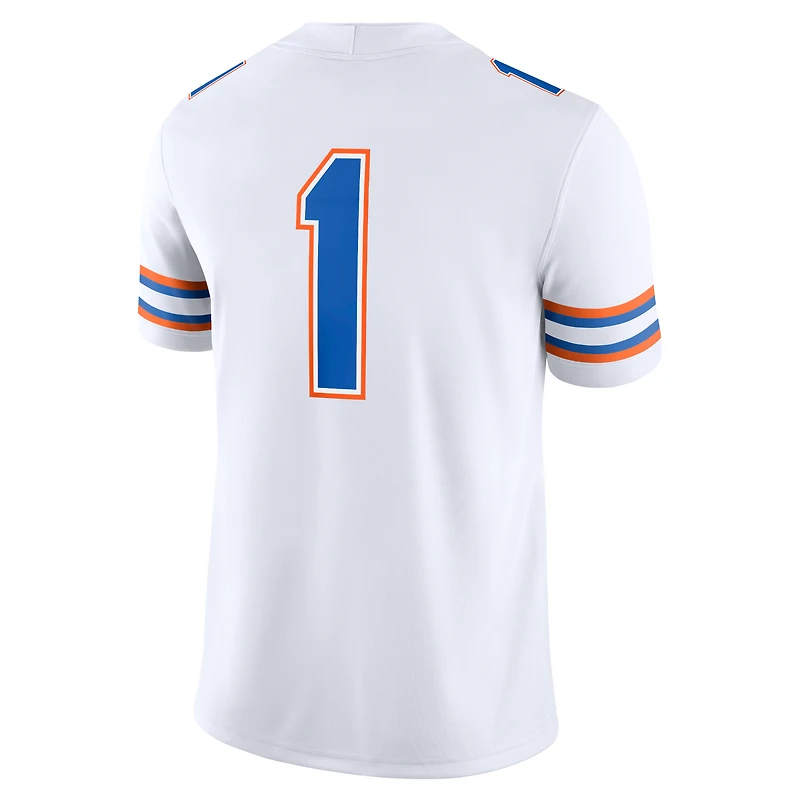 Maillot de match Jordan Brand n° 1 blanc des Florida Gators pour homme