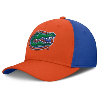 Casquette Jordan Brand orange/bleu royal Florida Gators 2025 Sideline Rise Local Performance Flex pour homme