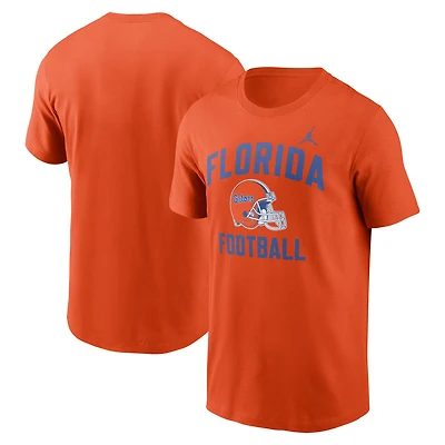 Men's Jordan Brand Orange Florida Gators Campus Football Helmet T-Shirt