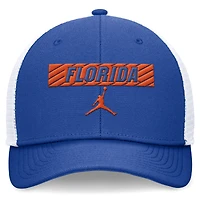 Men's Jordan Brand Royal/White Florida Gators 2024 Sideline Trucker Adjustable Hat