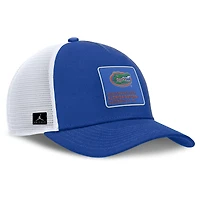 Men's Jordan Brand  Royal/White Florida Gators 2025 On-Field Rise Engineered Trucker Adjustable Hat