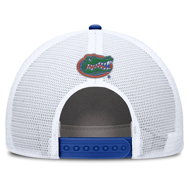 Men's Jordan Brand Royal/White Florida Gators 2025 On-Field Rise Patch Trucker Adjustable Hat