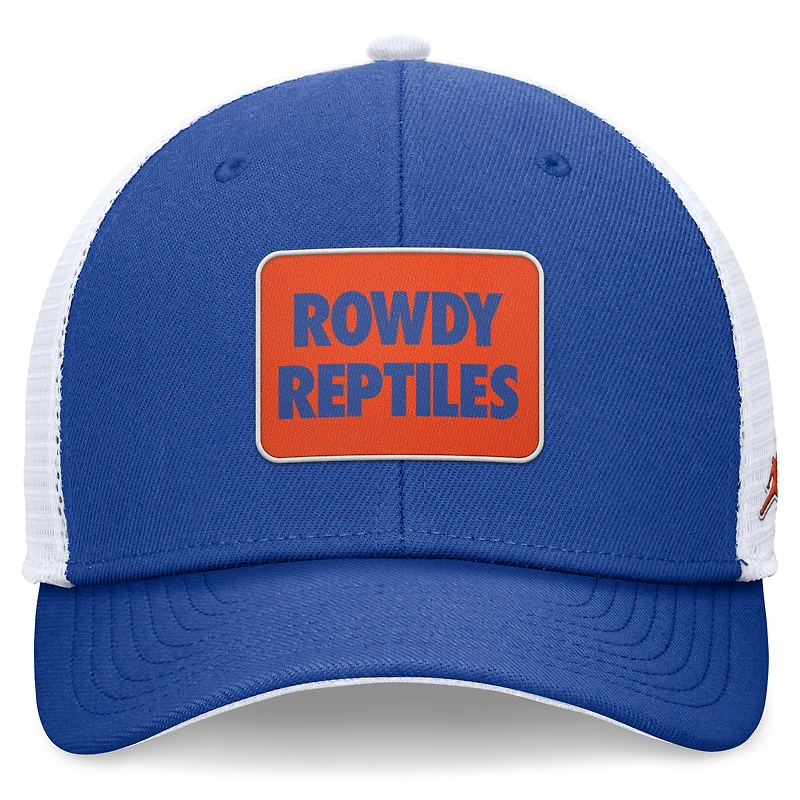 Casquette ajustable Jordan Brand Royal/White Florida Gators Local Rise Trucker pour homme